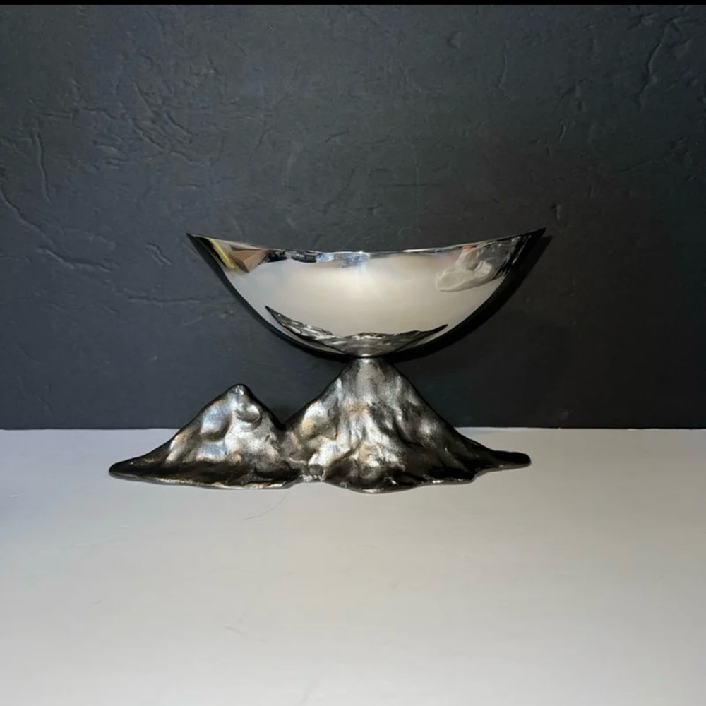 Michael Aram Noah’s Ark Nut Bowl Handmade Mount Ararat Signed Metal